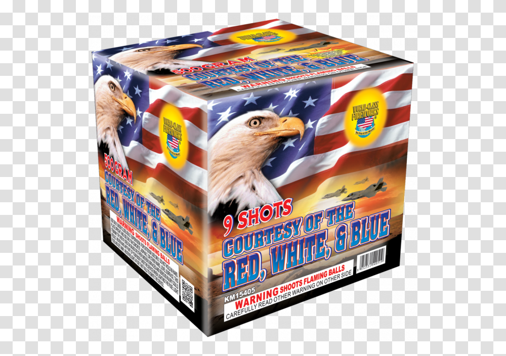 Courtesy Of The Red White And Blue Courtesy Of The Red White And Blue Firework, Bird, Outdoors, Box, Advertisement Transparent Png
