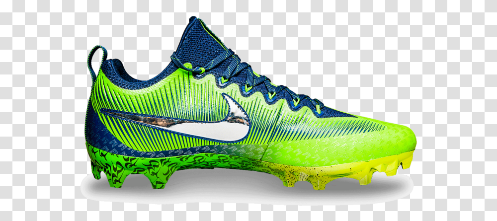 Courtesy Seahawks Com Russell Wilson Cleats 2017 Nike, Shoe, Footwear, Apparel Transparent Png