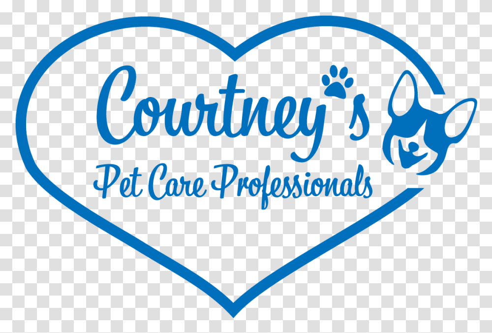 Courtneys Pet Care Professionals Logo Heart, Label, Sticker, Word Transparent Png