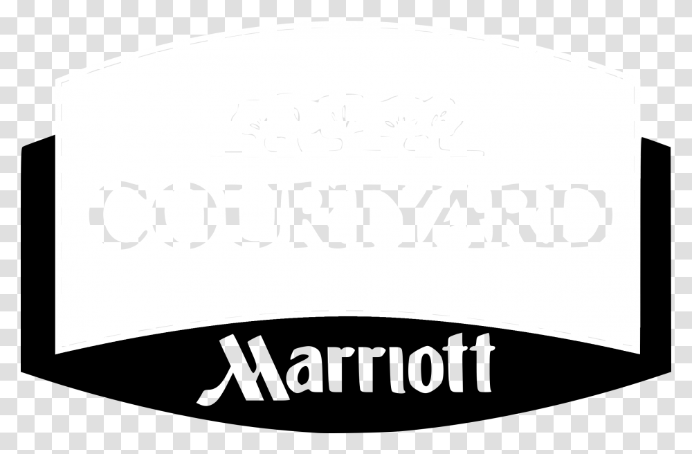 Courtyard By Marriott Logo Black And White Courtyard By Marriott, Label, Sticker, Pillow Transparent Png