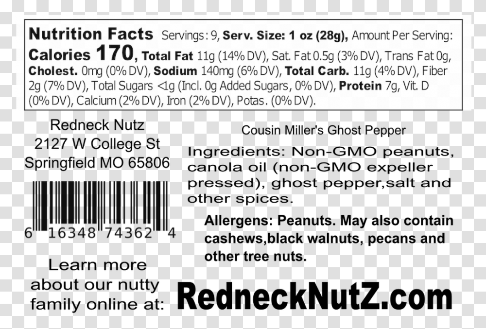 Cousin Miller S Ghost Pepper Peanuts Nutrition And Especial Para El Desarrollo Agropecuario Feda, Word, Electronics, Page Transparent Png