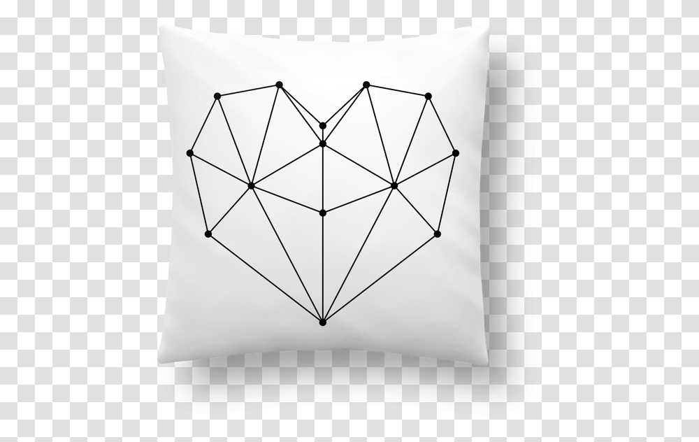 Coussin Synthtique Doux 41 X 41 Cm Geometric Heart Cushion, Pillow, Diamond, Gemstone, Jewelry Transparent Png