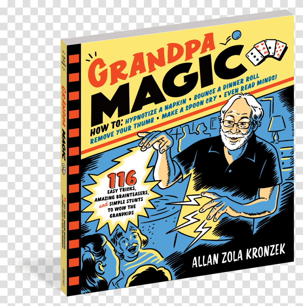 Cover Grandpa Magic 116 Easy Tricks Amazing Brainteasers, Person, Human, Poster, Advertisement Transparent Png