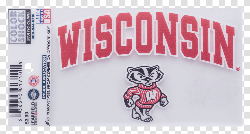 Cover Image For Cdi Corp Arch Wisconsin Bucky Badger Bucky Badger, Label, Sticker, Alphabet Transparent Png