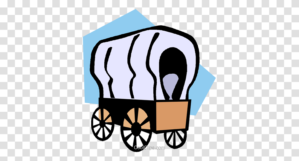 Covered Wagons Royalty Free Vector Clip Art Illustration, Vehicle, Transportation, Carriage, Horse Cart Transparent Png