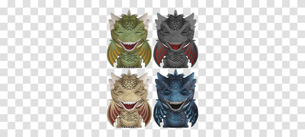 Covetly Dorbz Game Of Thrones Dragons 4 Pack Bust, Head, Costume, Clothing Transparent Png