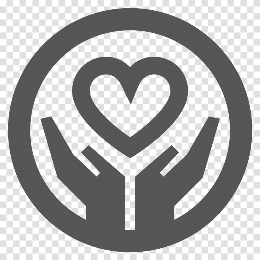 Covid 19 Red Goose Spice Company Helping Hands Circle Icon, Heart, Symbol, Text, Stencil Transparent Png