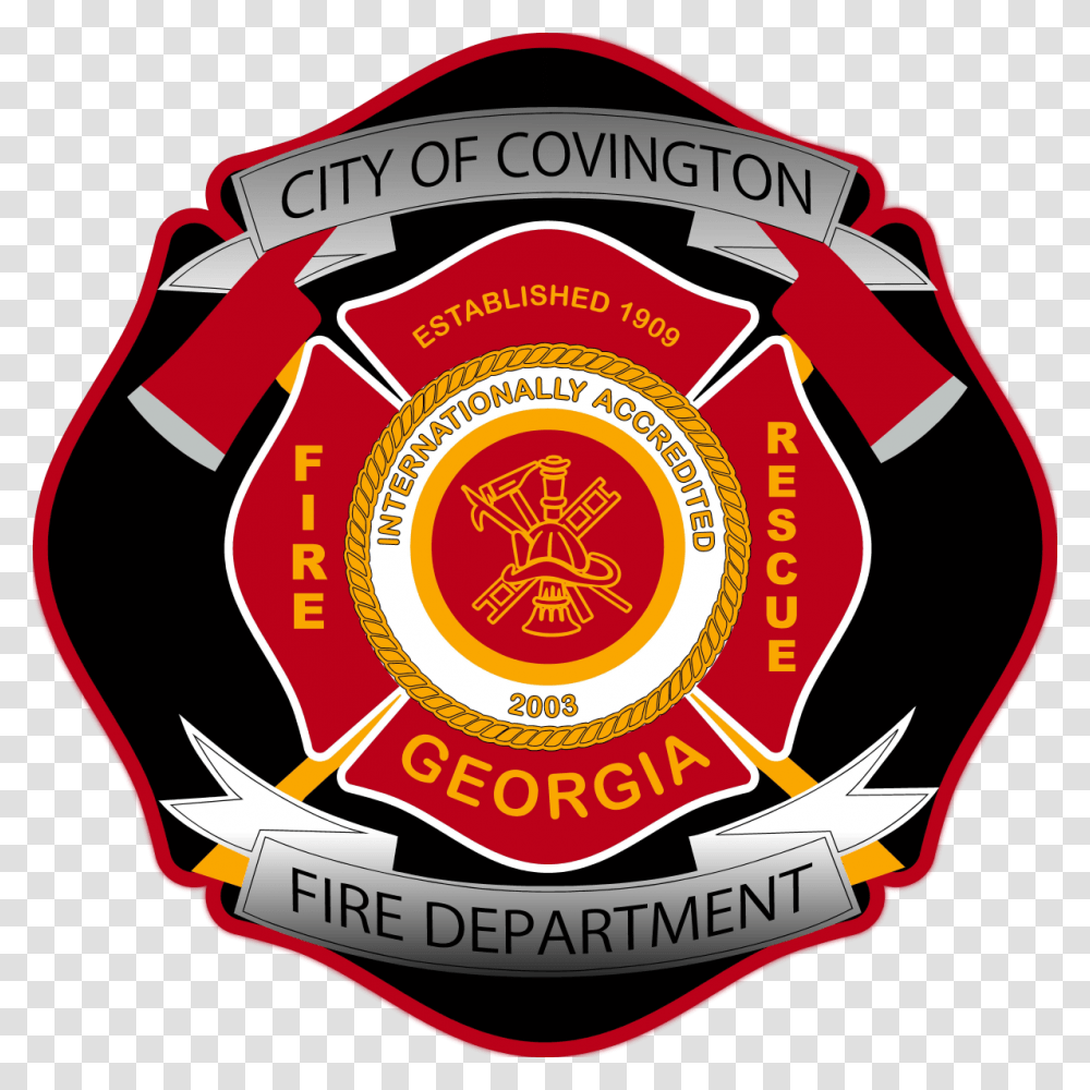Covington Fire Department Logo, Trademark, Emblem, Badge Transparent Png