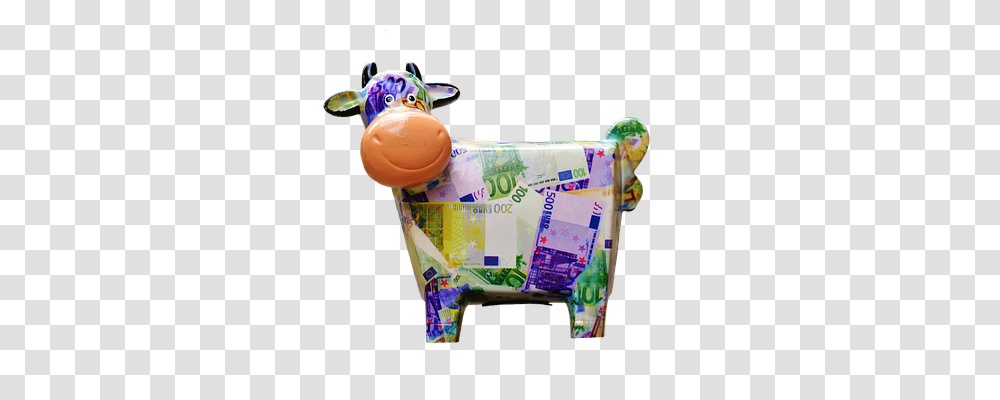 Cow Finance, Toy, Figurine, Inflatable Transparent Png