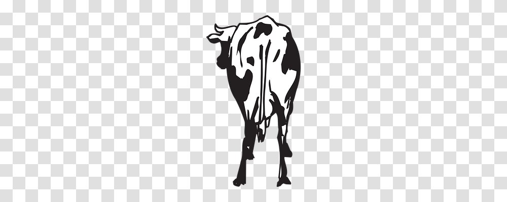 Cow Animals, Stencil, Silhouette Transparent Png