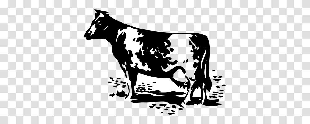 Cow Nature, Silhouette, Stencil Transparent Png
