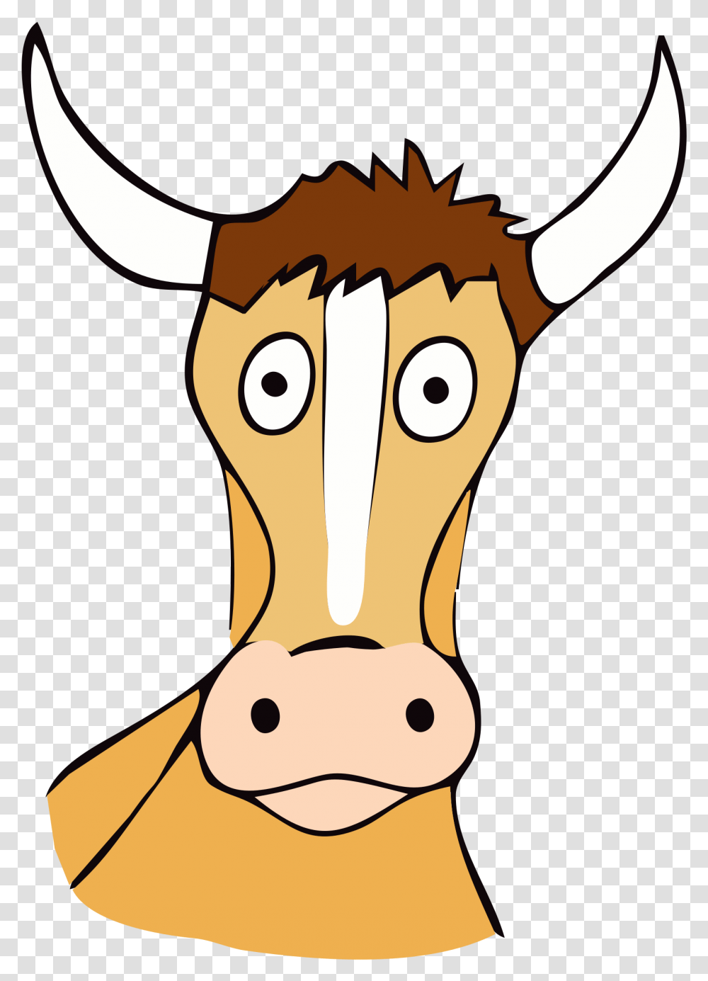 Cow Animal Mammal Ox Cartoon No Background Cabeca D Vaca Desenho, Cattle, Bull, Longhorn Transparent Png