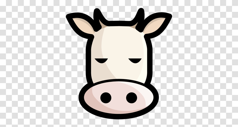 Cow Avatar Vector Vaca Cabeza, Mammal, Animal, Stencil, Head Transparent Png