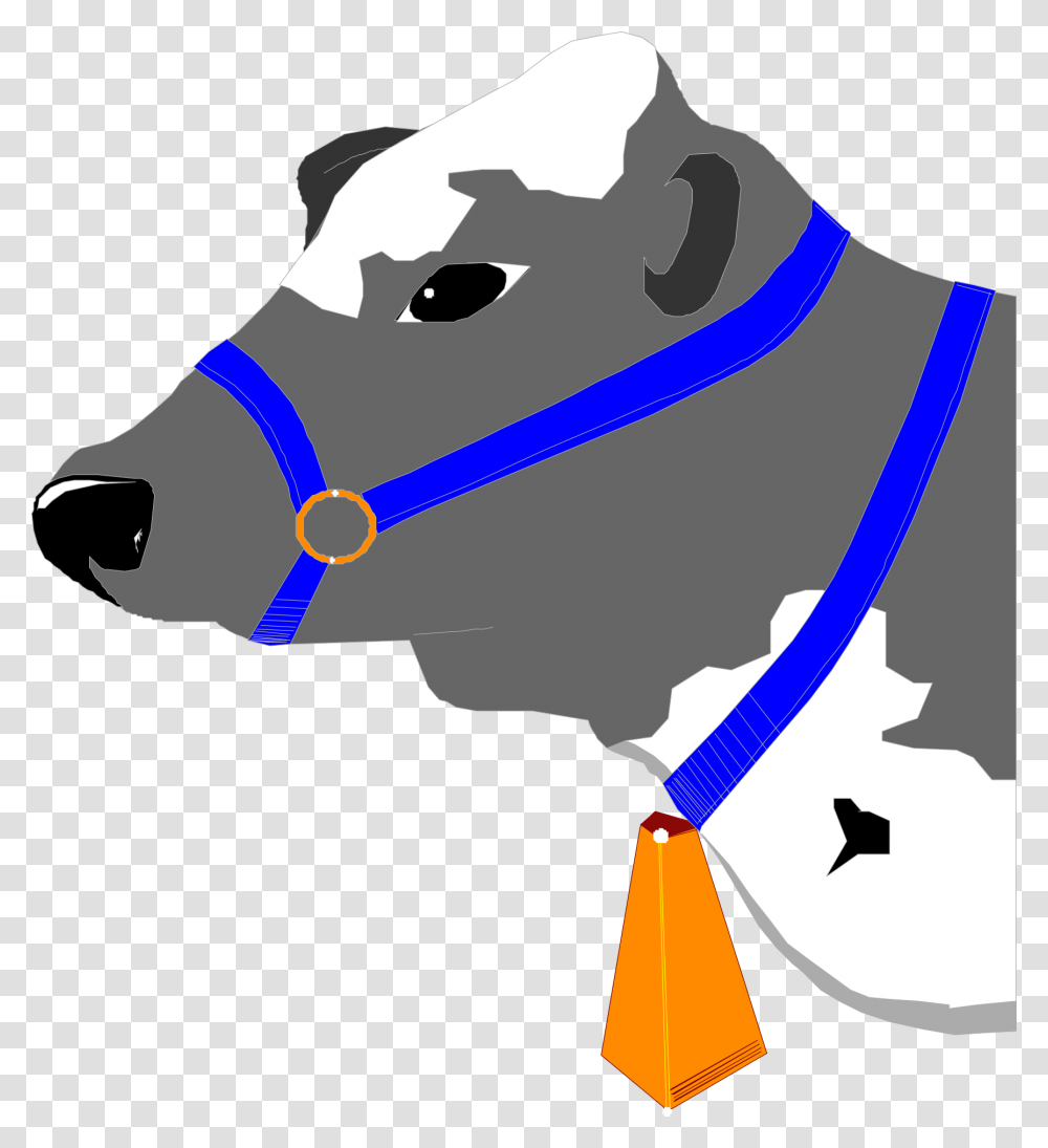 Cow Bell Head Collar Blue Free Image, Cattle, Mammal, Animal, Lifejacket Transparent Png