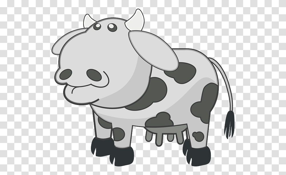 Cow Black And White Animal Mammal Cattle Farms Cow Clip Art, Dairy Cow, Bull Transparent Png