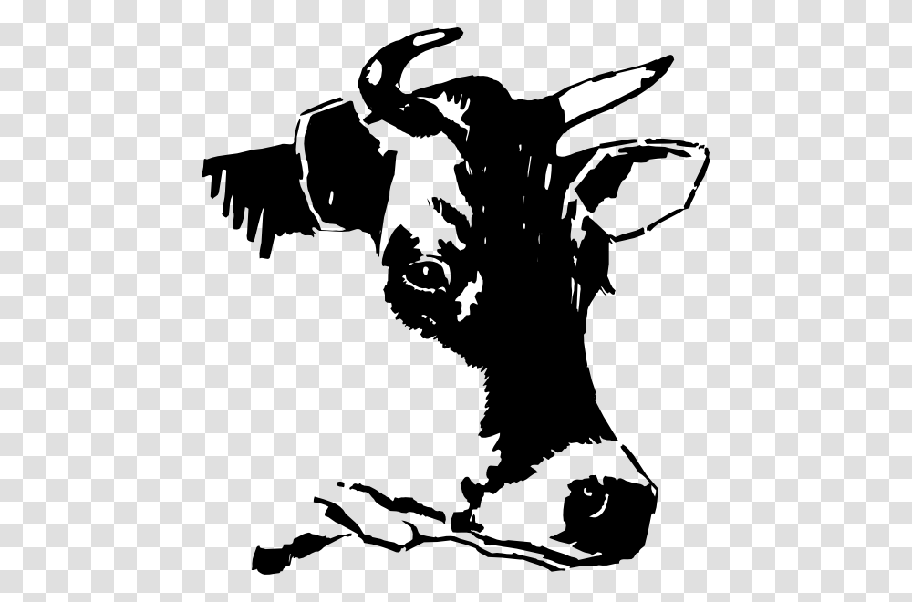 Cow Clip Art, Stencil, Silhouette, Person, Human Transparent Png
