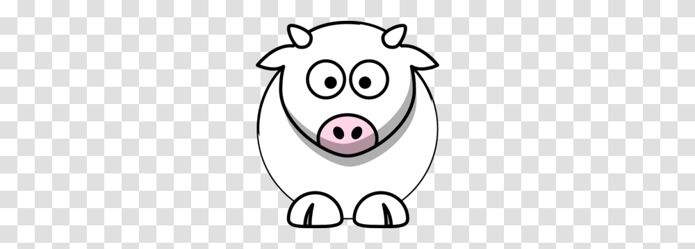 Cow Clipart Black And White, Animal, Hog, Pig, Mammal Transparent Png
