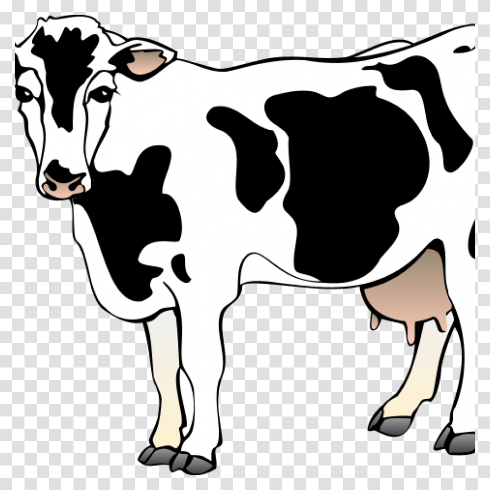 Cow Clipart Black And White Birthday Clipart House Clipart, Cattle, Mammal, Animal, Dairy Cow Transparent Png