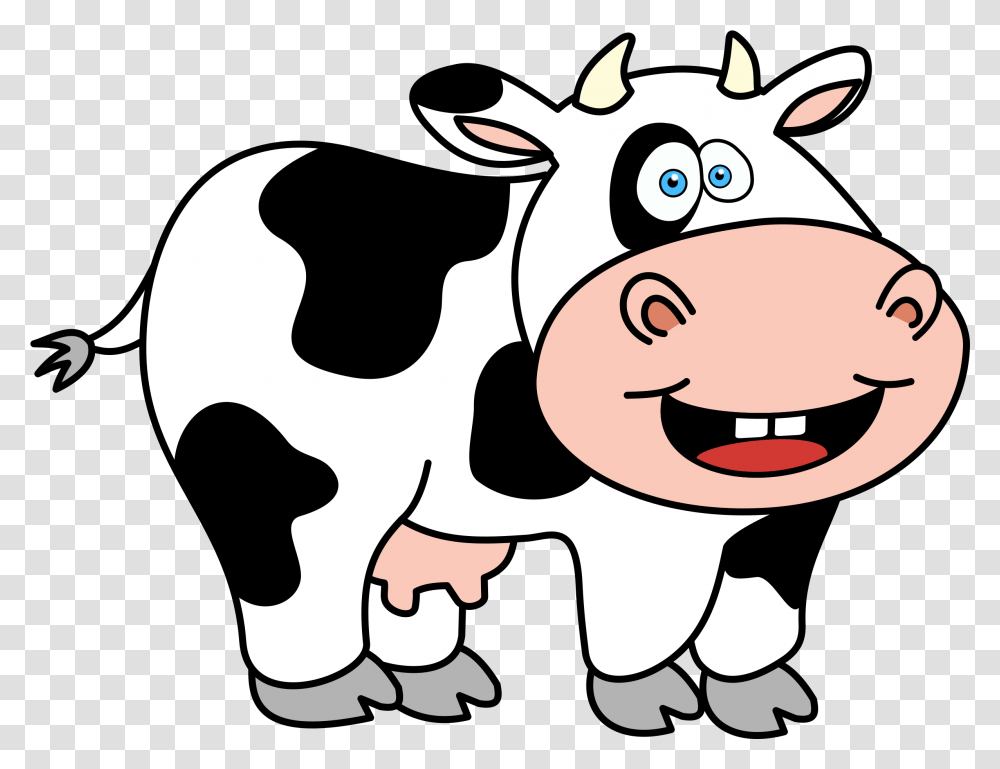 Cow Clipart Funny Cow Clipart, Cattle, Mammal, Animal, Dairy Cow Transparent Png