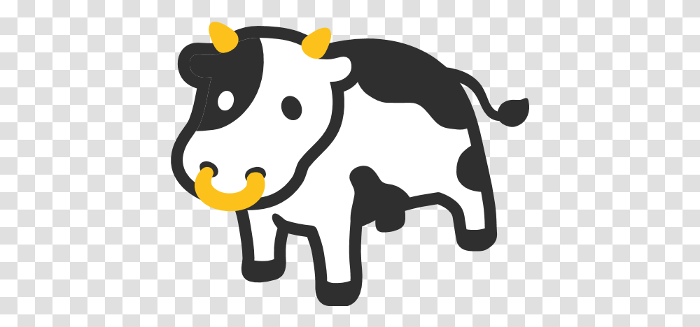 Cow Emoji For Facebook Email Sms Emoji Cow, Mammal, Animal, Wildlife, Cattle Transparent Png