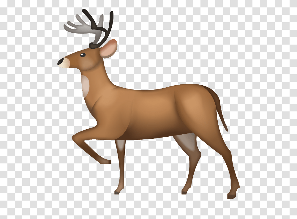Cow Emoji Iphone Deer Emoji, Elk, Wildlife, Mammal, Animal Transparent Png