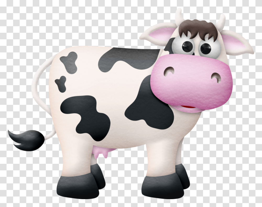 Cow Farm Animal Clipart, Toy, Cattle, Mammal, Dairy Cow Transparent Png