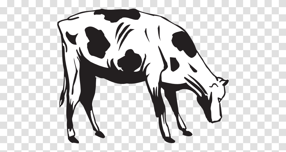 Cow Going To Eat Clip Art, Animal, Mammal, Cattle, Stencil Transparent Png