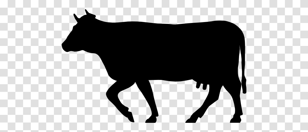 Cow Hd Vector Clipart, Silhouette, Horse, Mammal, Animal Transparent Png