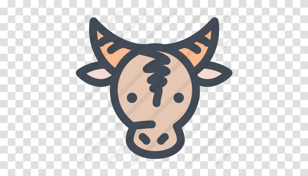 Cow Head Free Animals Icons Cartoon, Mammal, Wildlife, Plush, Toy Transparent Png