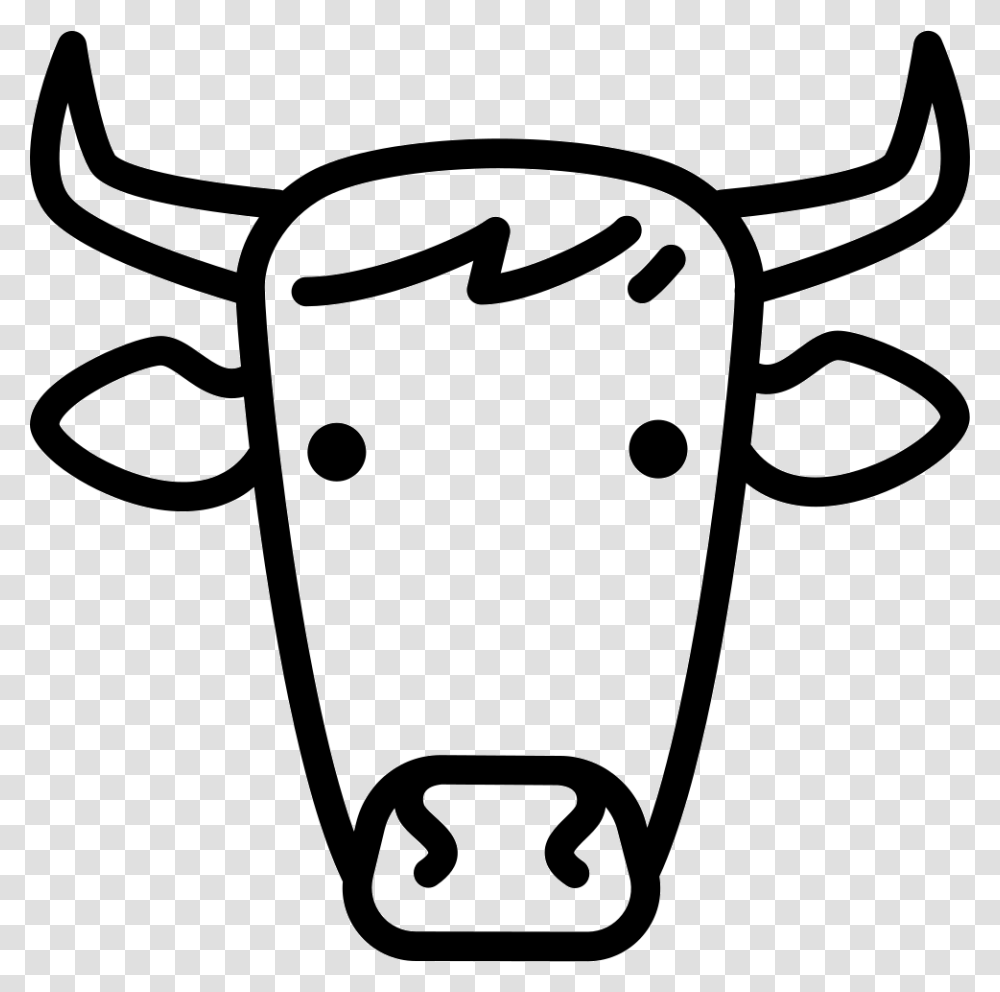 Cow Head Icon Free Download, Stencil, Scissors, Weapon, Weaponry Transparent Png