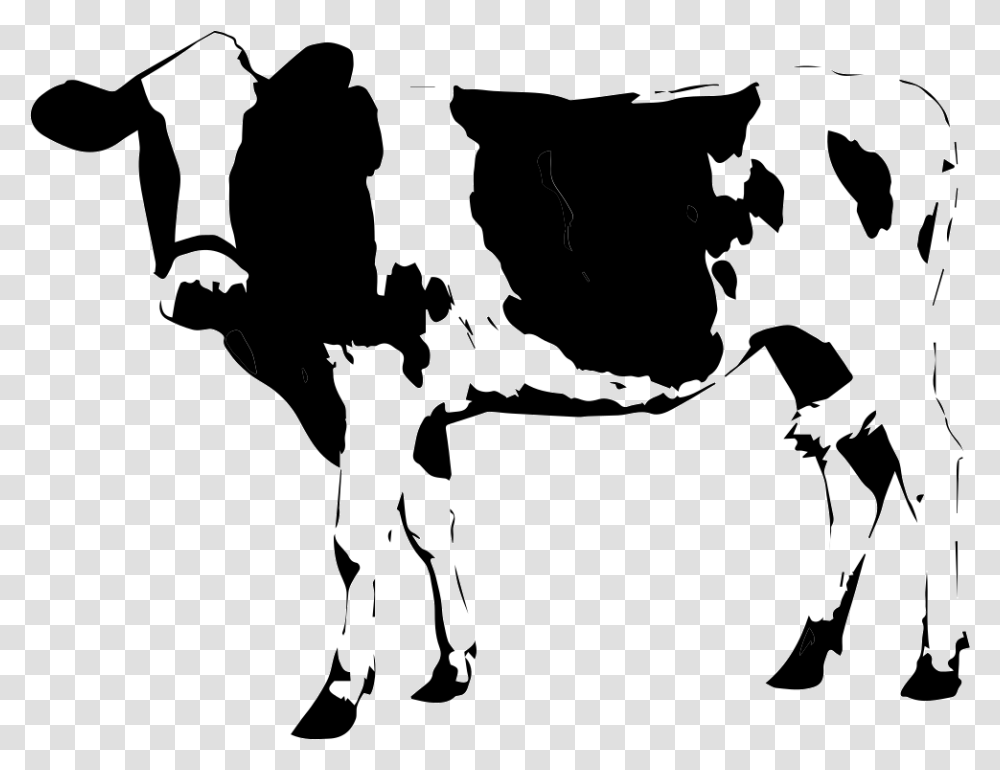 Cow Icon Cow On White Background, Cattle, Mammal, Animal, Stencil Transparent Png