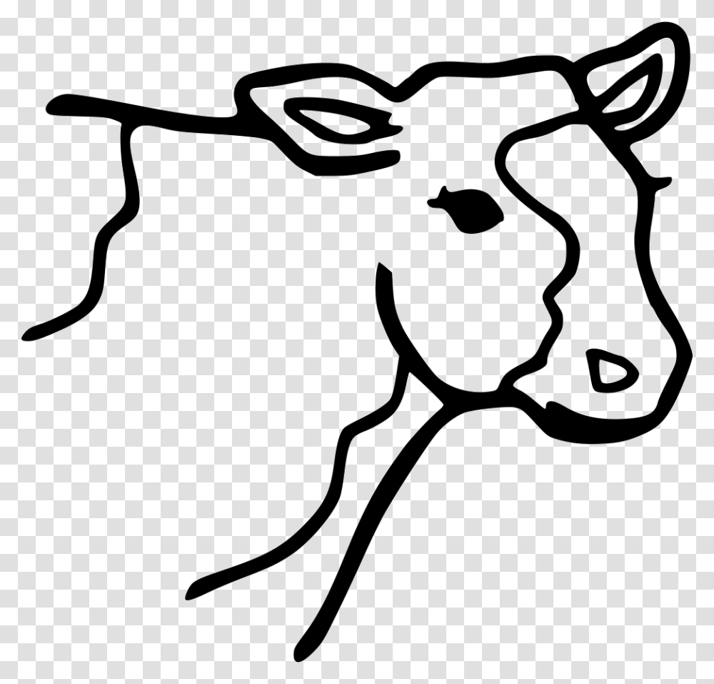 Cow Icon Free Download, Animal, Mammal, Cattle, Antelope Transparent Png