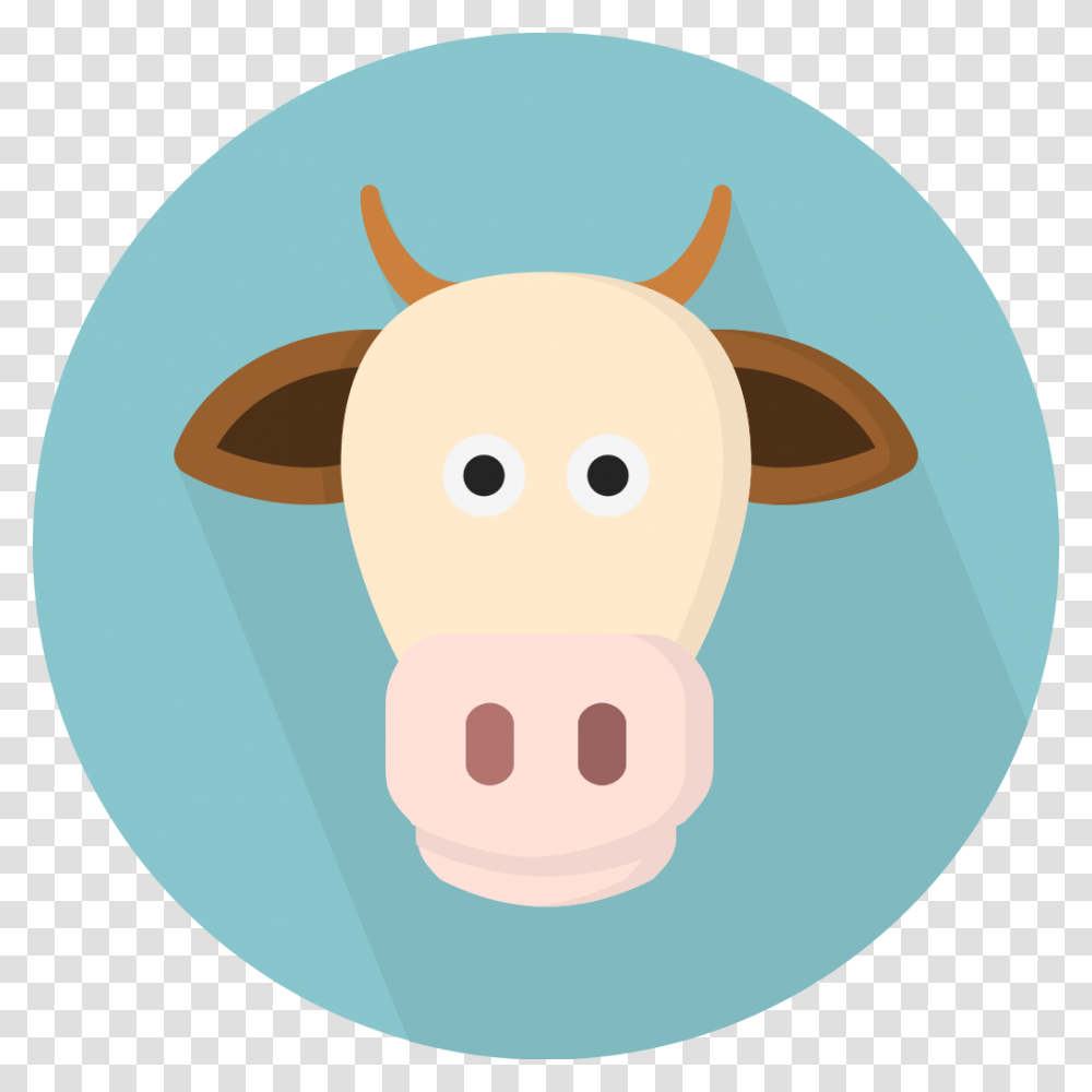 Cow Icon, Mammal, Animal, Cattle, Snowman Transparent Png