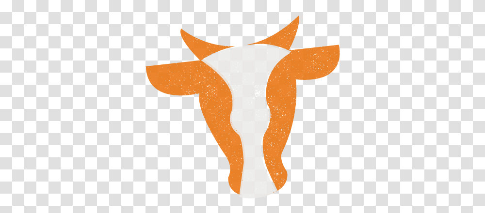 Cow Logo Seperate Orange Illustration, Cattle, Mammal, Animal, Bull Transparent Png