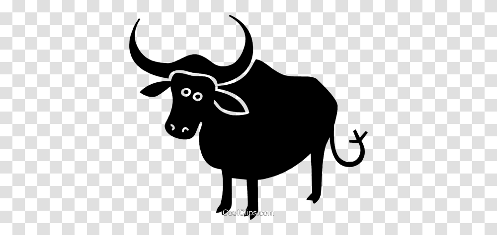 Cow Royalty Free Vector Clip Art Illustration, Bull, Mammal, Animal, Cattle Transparent Png
