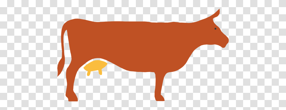 Cow Silhouette Clip Art, Bull, Mammal, Animal, Cattle Transparent Png