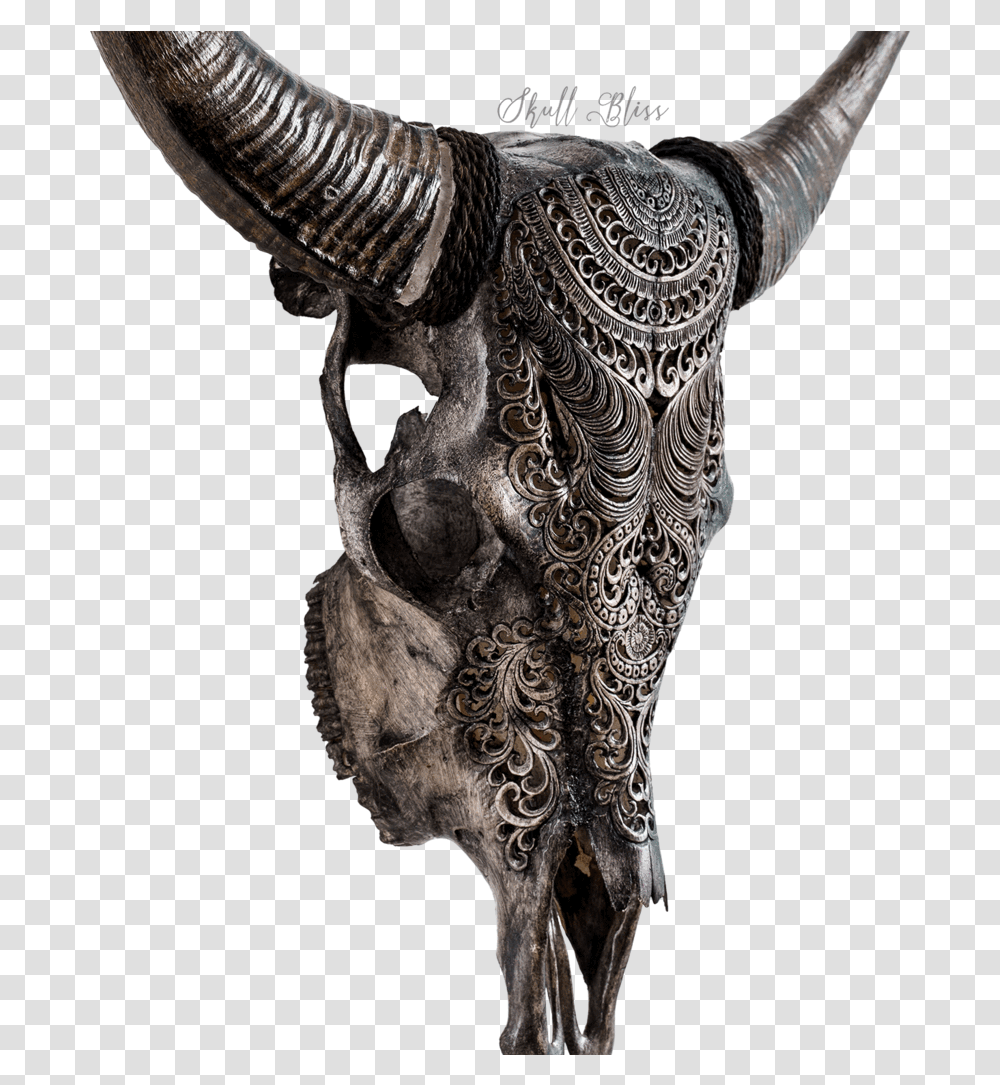 Cow Skull, Bronze, Sculpture, Figurine Transparent Png