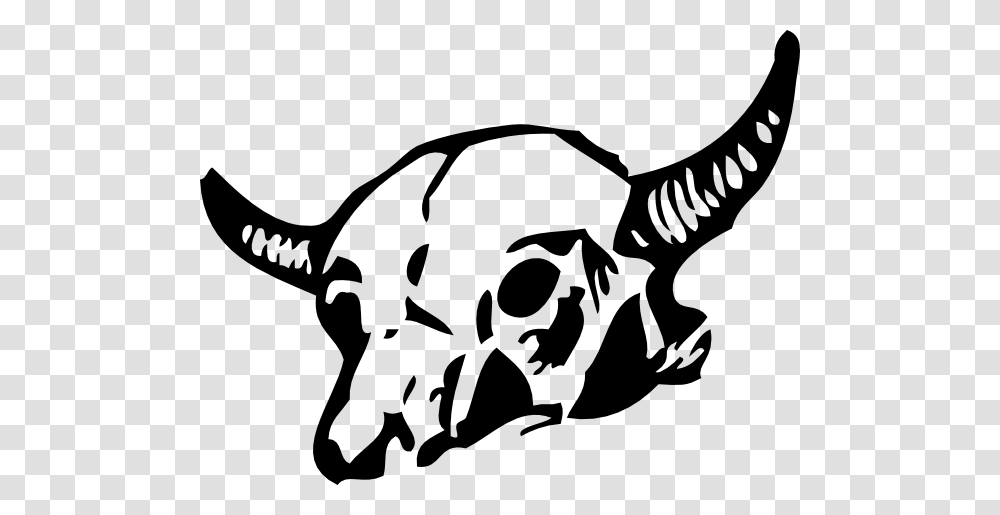 Cow Skull Clip Art For Web, Stencil Transparent Png