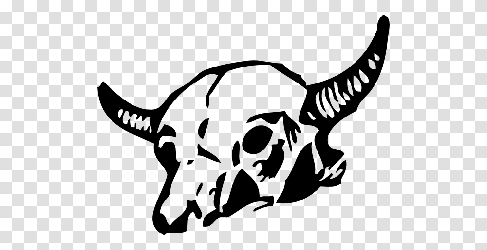 Cow Skull Clip Art, Stencil Transparent Png