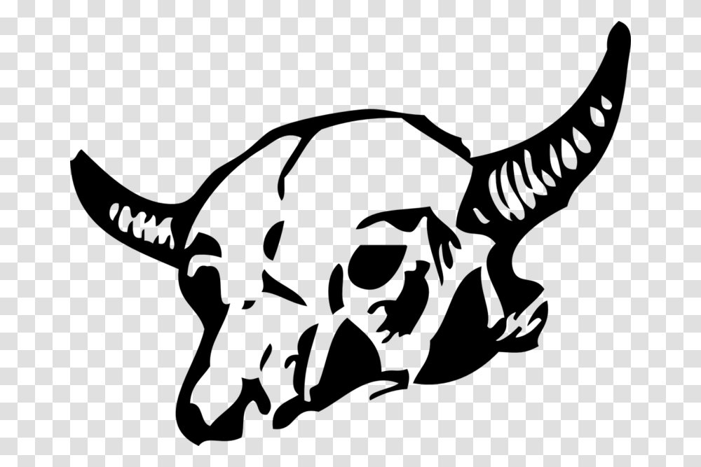 Cow Skull Images Muerte Vacas Dibujo, Gray, World Of Warcraft Transparent Png