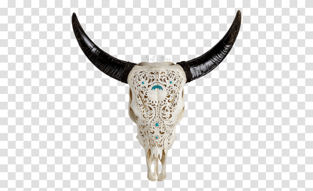 Cow Skull Tribal Cattle Xl Horns Horn, Antler, Cushion, Bird, Animal Transparent Png