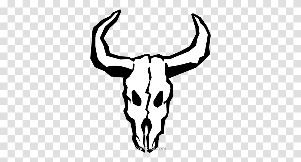 Cow Skulls Royalty Free Vector Clip Art Illustration, Mammal, Animal, Hand, Cattle Transparent Png