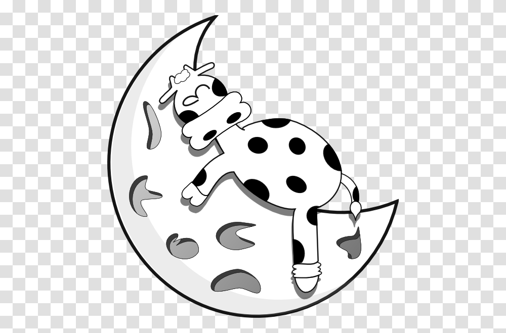 Cow Sleeping On The Moon Svg Clip Arts, Stencil, Animal, Statue, Sculpture Transparent Png