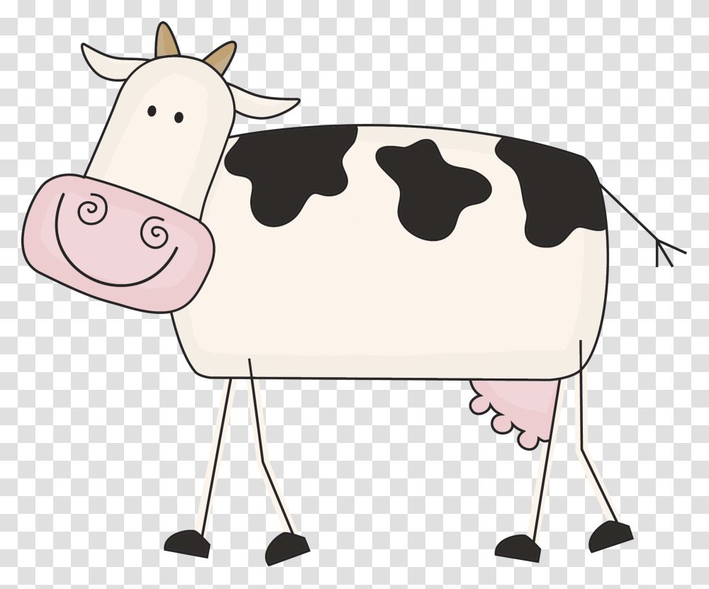 Cow Stick Figure Drawing Animals, Cattle, Mammal, Dairy Cow Transparent Png