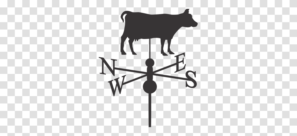 Cow Weathervane Decals Stickers High Style Wall Decals Wall, Bull, Mammal, Animal, Cattle Transparent Png