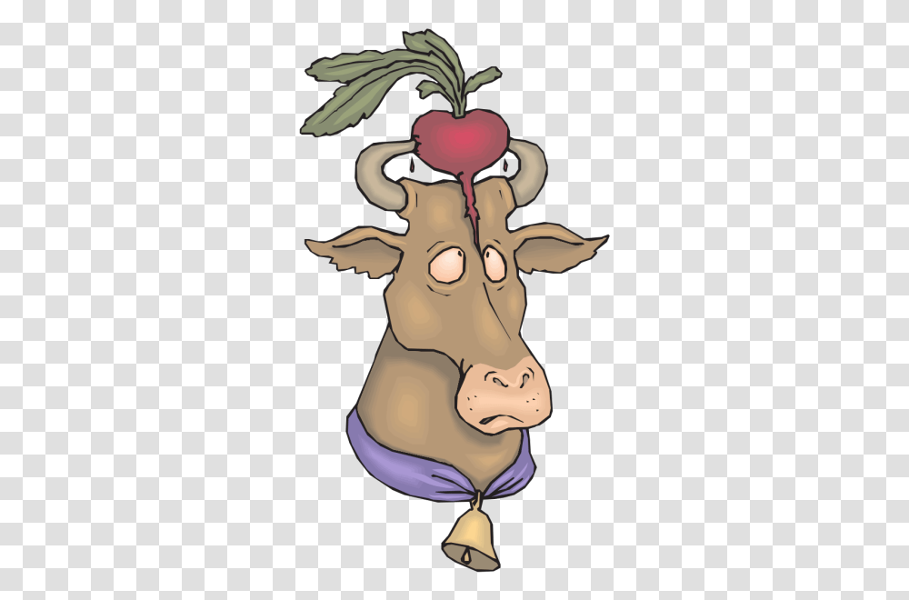 Cow With Radish Svg Clip Art For Cattle, Mammal, Animal, Wildlife, Deer Transparent Png
