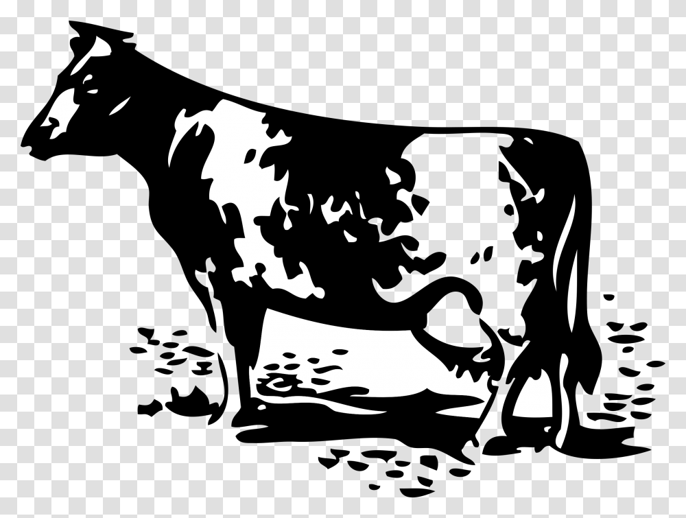 Cow Without Barn Svg Clip Arts Dairy Farm Clipart, Silhouette, Stencil, Animal, Cattle Transparent Png