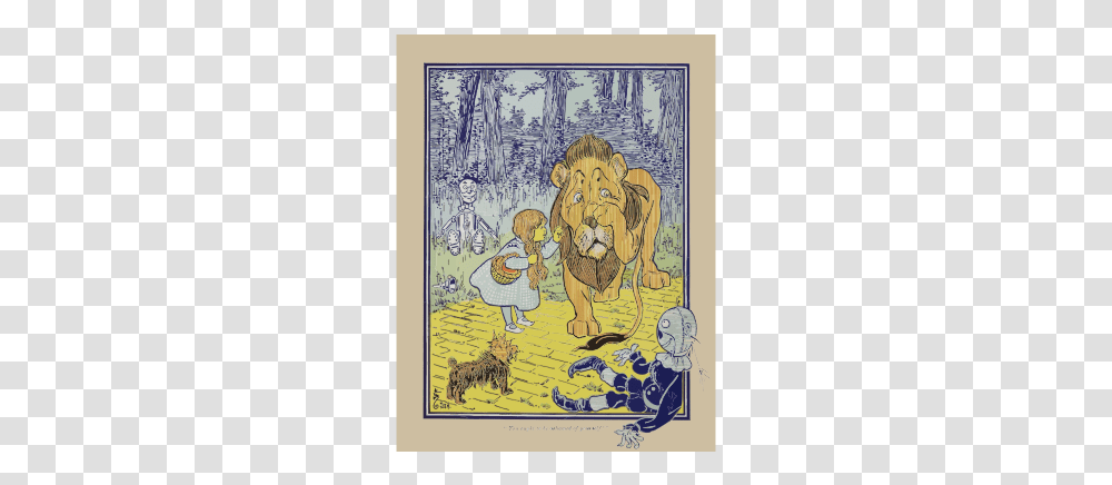 Cowardly Lion Wizard Of Oz Poster Vector Clip Art Wonderful Wizard Of Oz L Frank Baum, Mammal, Animal, Pet, Dog Transparent Png