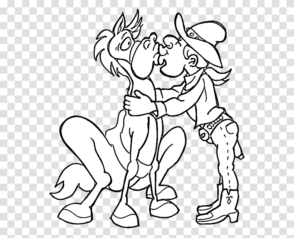 Cowboy And Indian Colouring Pages, Drawing, Painting, Doodle Transparent Png