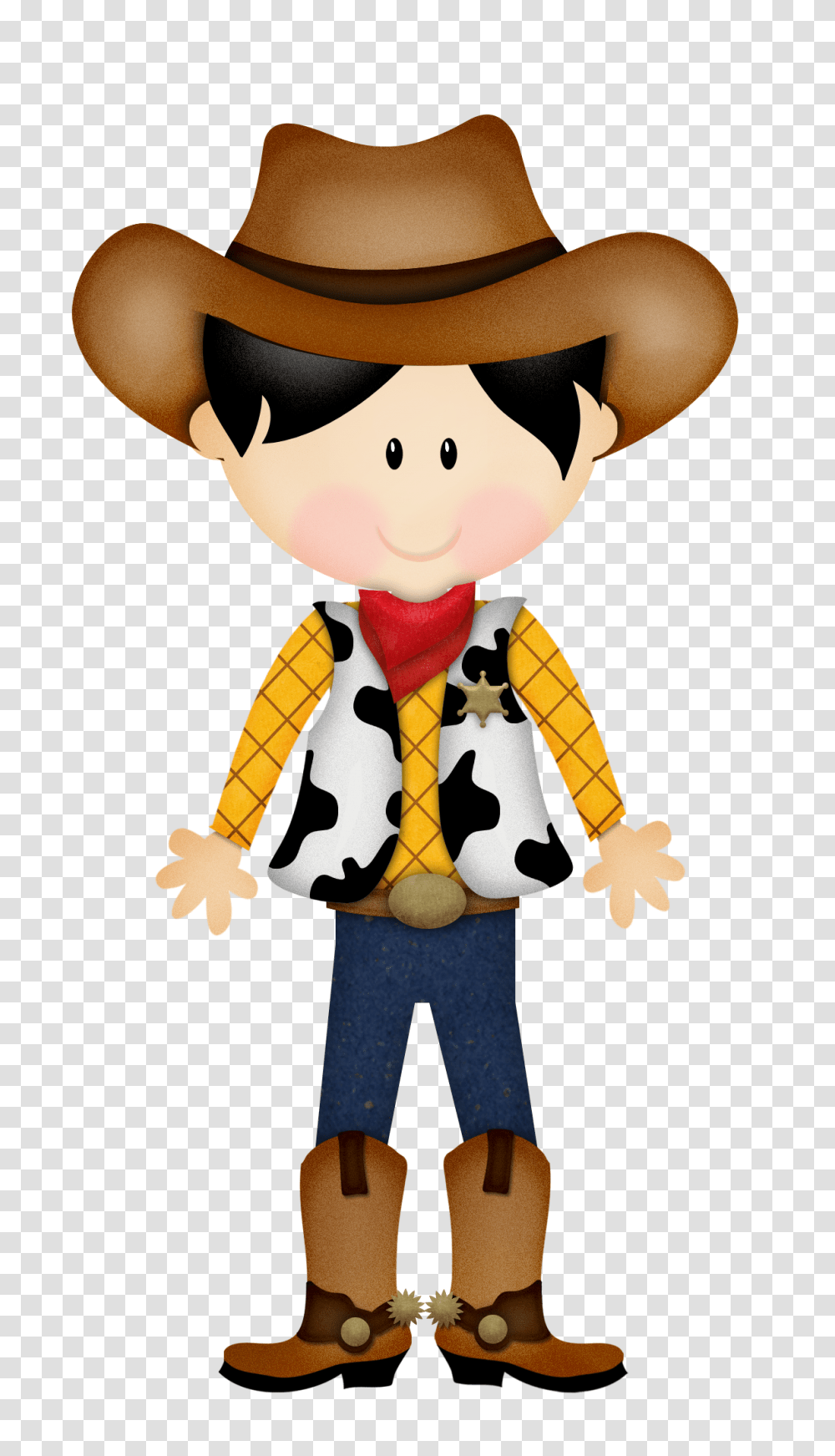 Cowboy Black And White Clip Art, Costume, Face, Toy Transparent Png